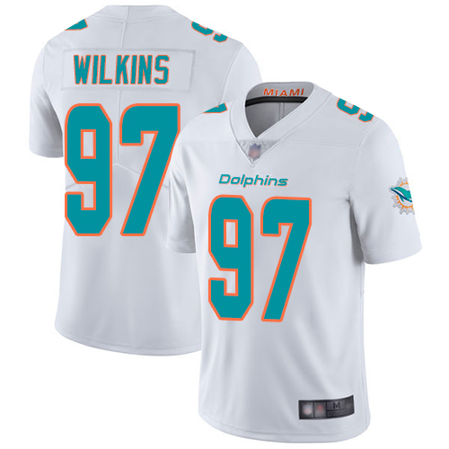 Nike Miami Dolphins #97 Christian Wilkins White Men Stitched NFL Vapor Untouchable Limited Jersey->miami dolphins->NFL Jersey